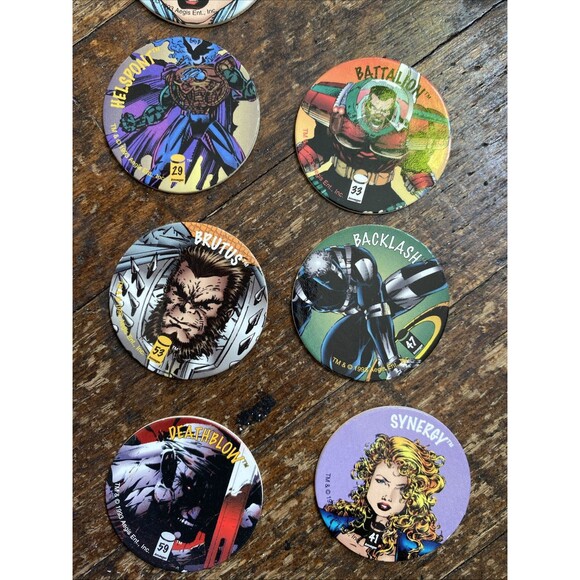 1993 Skybox Skycaps POGS VARIANTS Lot Of 12 Toys Collectables - Picture 4 of 7
